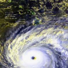 Hurricane John at peak intensity.