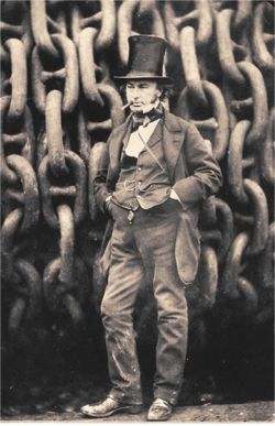 Brunel before the launching of the Great Eastern.