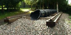 The remains of Brunel's atmospheric railway at Didcot Railway Centre