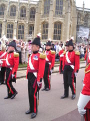 Military Knights of Windsor in the procession to the Garter Service