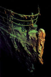 Titanic's bow as seen from the Russian MIR I submersible.