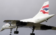 An unusual camera angle on the final Concorde landing