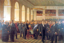 Den Grundlovsgivende Rigsforsamling (The founding fathers of the Danish constitution), 1860-1864 painting by Constantin Hansen.