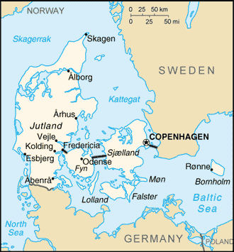 Map of Denmark