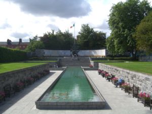 The Garden of Remembrance commemorates the Irish fight for independence during the Anglo-Irish War.