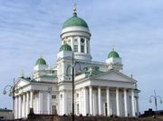 The Helsinki Cathedral (Fin. Helsingin tuomiokirkko, Swe. Helsingfors domkyrka). The cathedral is probably the most prominent building in the city, and its symbol.