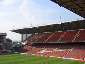 The North Bank stand, Arsenal Stadium, Highbury.