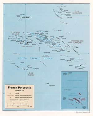 Map of French Polynesia, from the library of UTX.