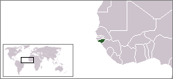 Location of Guinea-Bissau