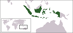 Location of Indonesia