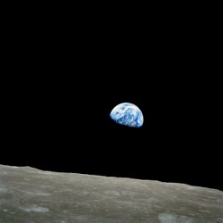 Earth as seen from Apollo 8, December 24, 1968 (NASA)