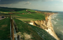 Compton Chine, looking east towards Blackgang