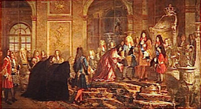 The Doge of Genoa at Versailles on the 15 May 1685Reparation faite à Louis XIV par le Doge de Gênes.15 mai 1685 by Claude Guy Halle, Château de Versailles