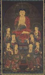 Amitabha and Eight Great Bodhisattvas, Goryeo scroll from the 1300s