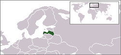 Location of Latvia