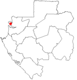 Map of the Gabon showing Libreville.