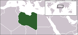 Location of Libya