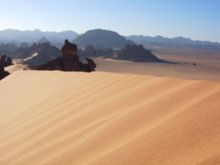 Desert landscape in Southern Libya; 90% of the country is desert