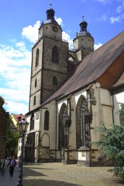 The Stadtkirche in Wittenberg, Germany. St. Mary's Church. Where Luther served as preacher and assistant pastor.