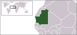 Location of Mauritania