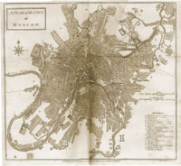 The layout of Moscow, from a 1784 map