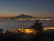 View of the crater wall of Vesuvius, from a convent in Napoli