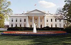 The White House, designed by James Hoban, who had studied Palladianism in Ireland.