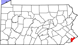 Location in Pennsylvania