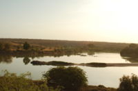 The fertile south of Niger near the river delta.