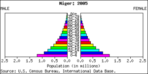 Population age of Niger.