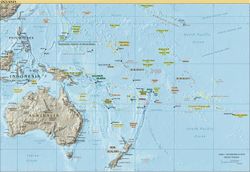 Geopolitical map of Oceania