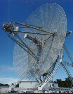 This long range RADAR antenna, known as ALTAIR, is used to detect and track space objects in conjunction with ABM testing at the Ronald Reagan Test Site on the Kwajalein atoll.