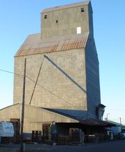 A warehouse in Halsey storing grass seed, one of the state's largest crops.